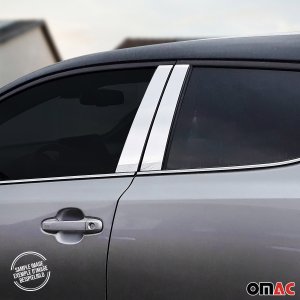 Mini Cooper Countryman R60 Pillar Trims - Omac - S.Steel - Gloss Silver - '10-'16